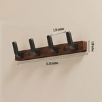 Minimalistischer Wandgarderobenhaken aus Holz und Metall