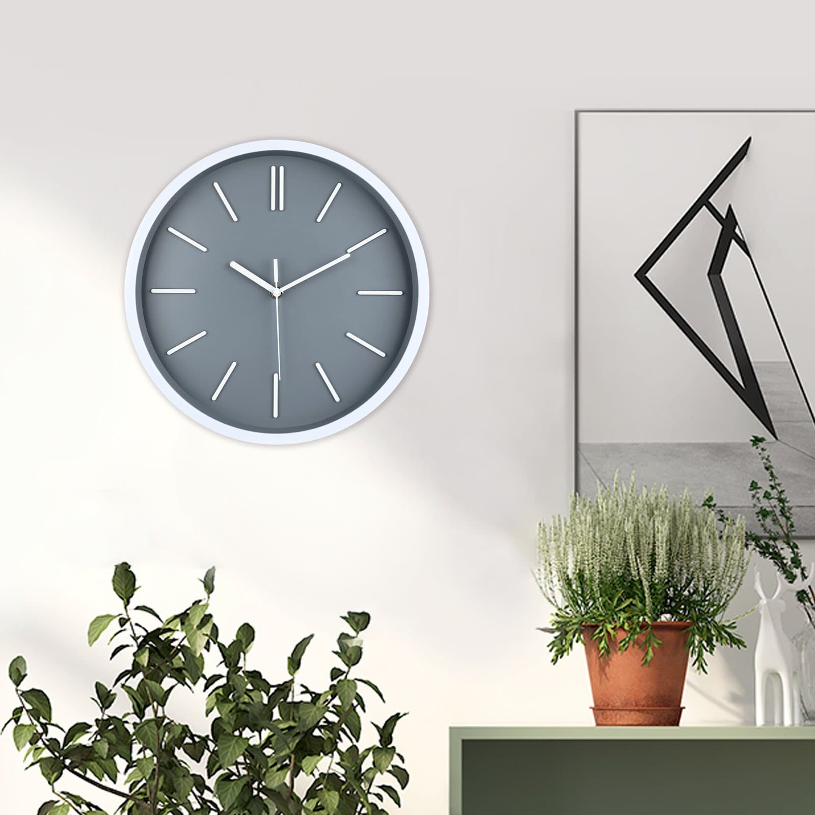 Stilvolle 3D Wanduhr mit eleganten Stundenmarkierungen