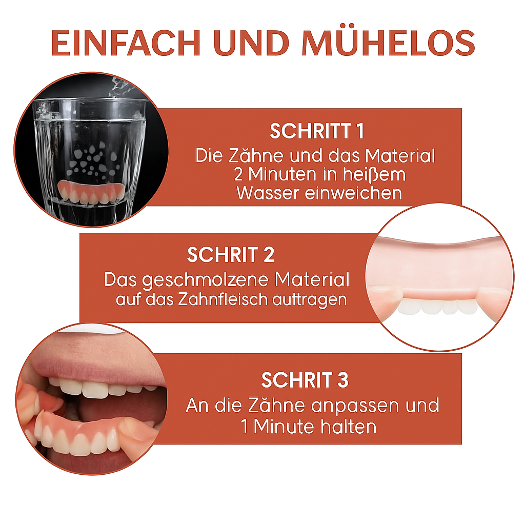 Zahnversorgung | Zahnersatz Anpassungsset | Individuelles Silikon