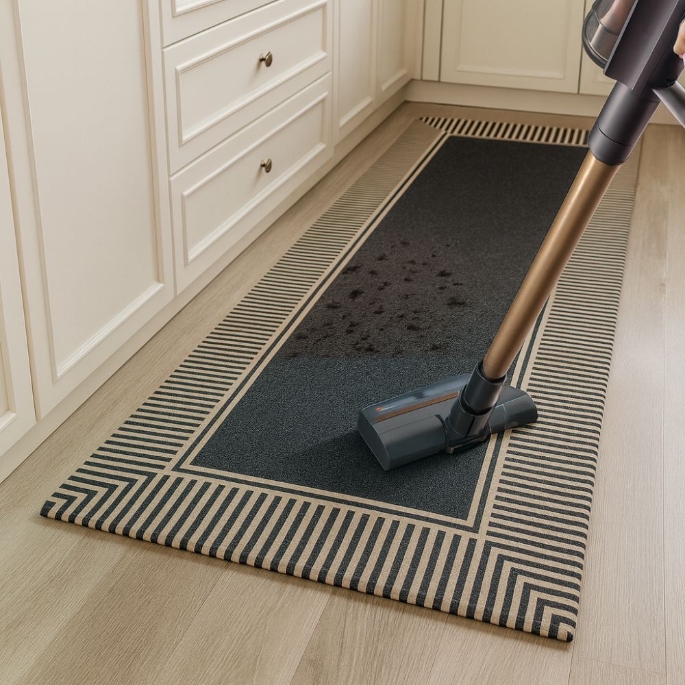 Eleganter Küchenläufer mit modernem Streifendesign