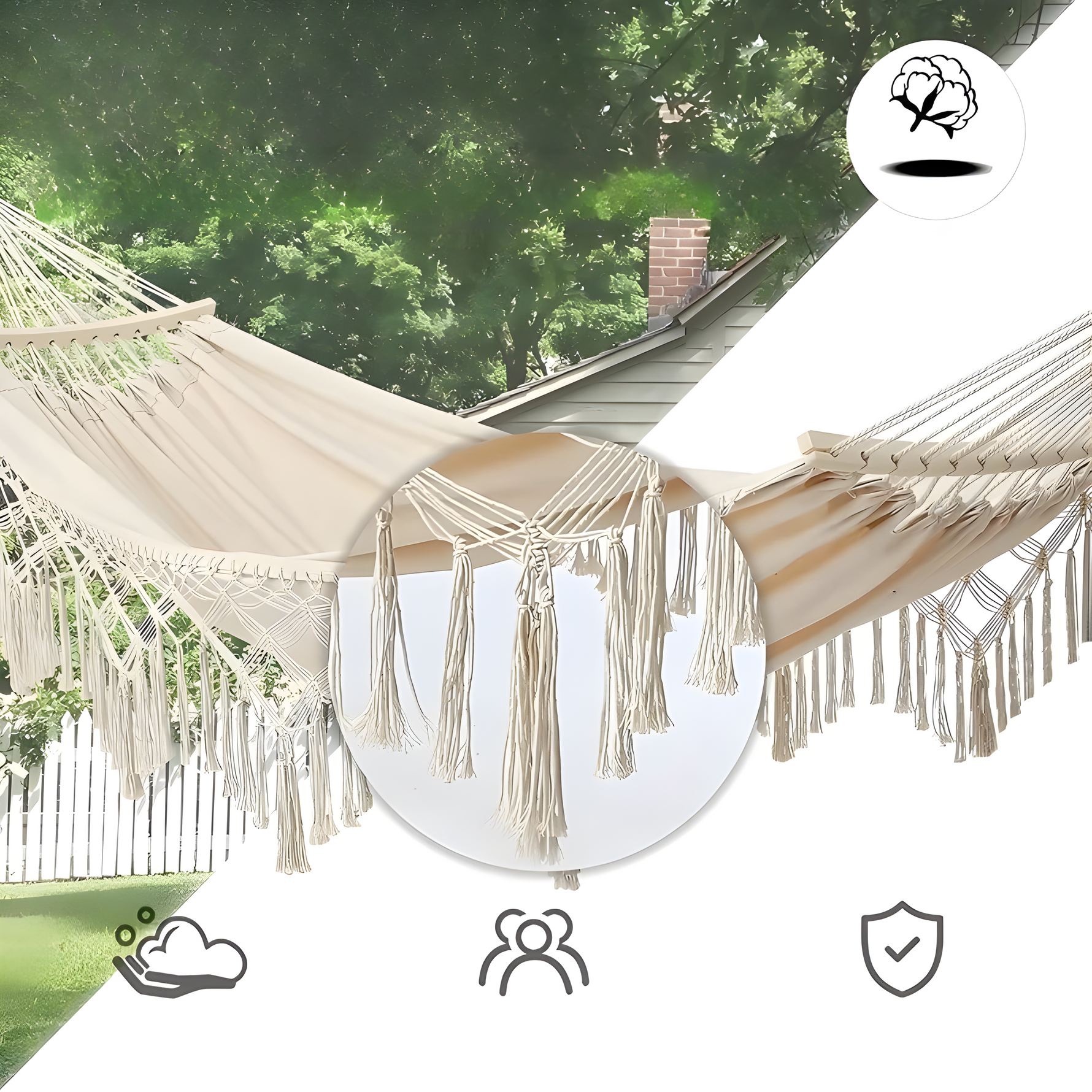 Comfortable and portable hammock for relaxing days outdoors