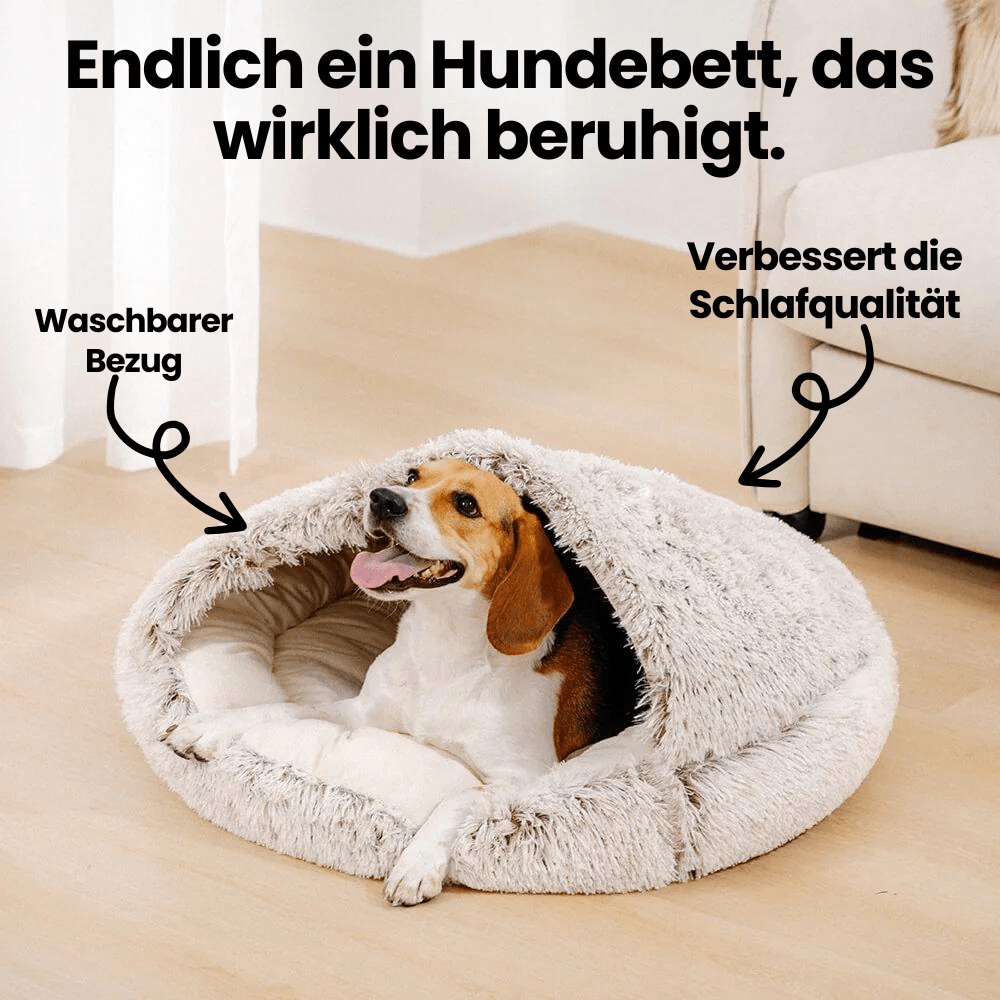 Gemütliche Tierhöhle mit Kapuze – Der perfekte Rückzugsort für Hunde und Katzen
