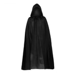 Schwarzer Umhang mit Kapuze – Langer Unisex Halloween- und Cosplay-Mantel