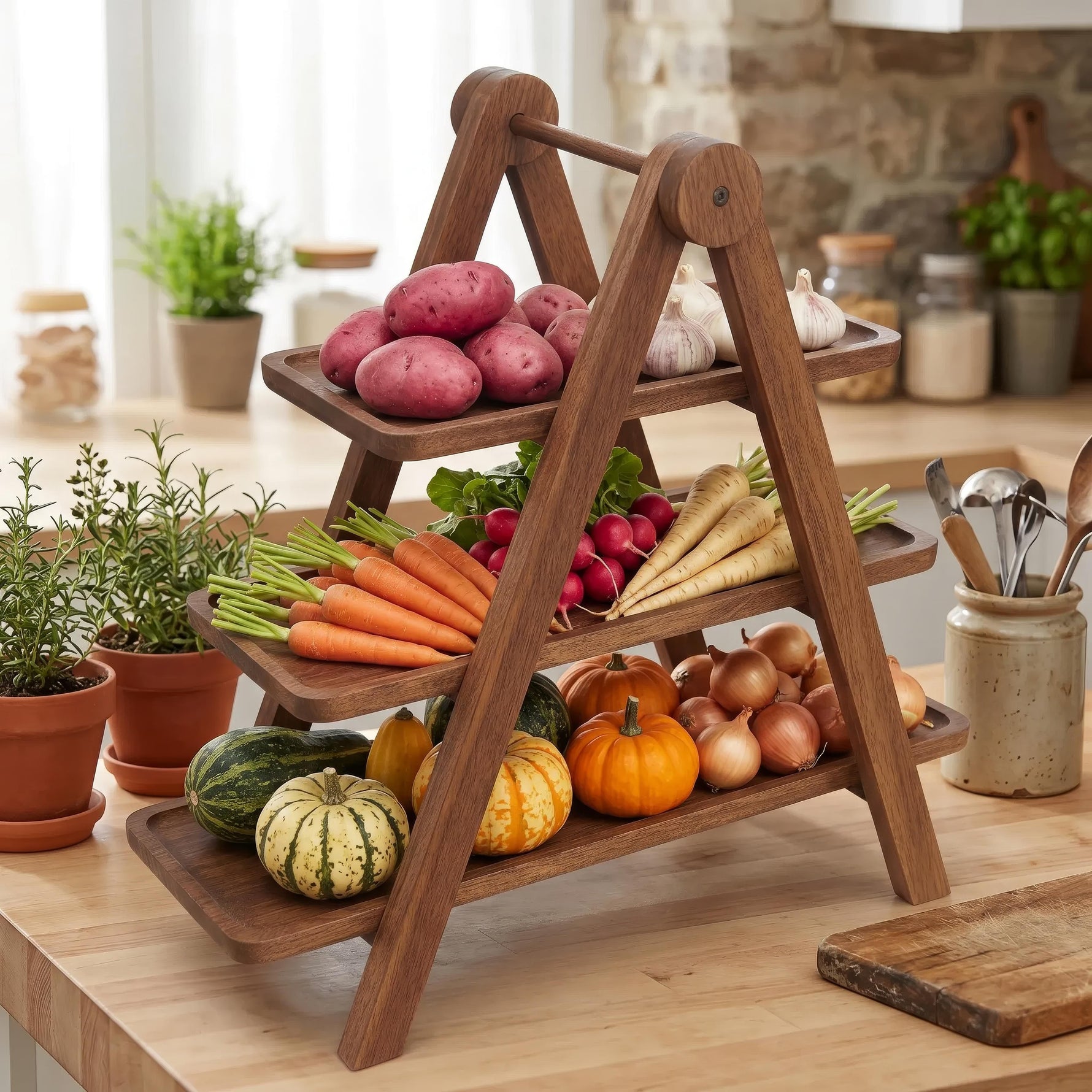 Elegant Acacia Wood Serving Bowl for Stylish Occasions