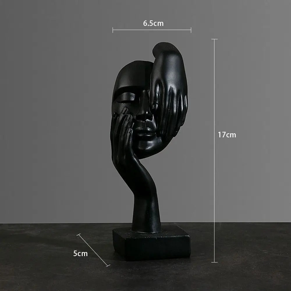 Moderne Gesichts-Skulptur aus hochwertigem Harz