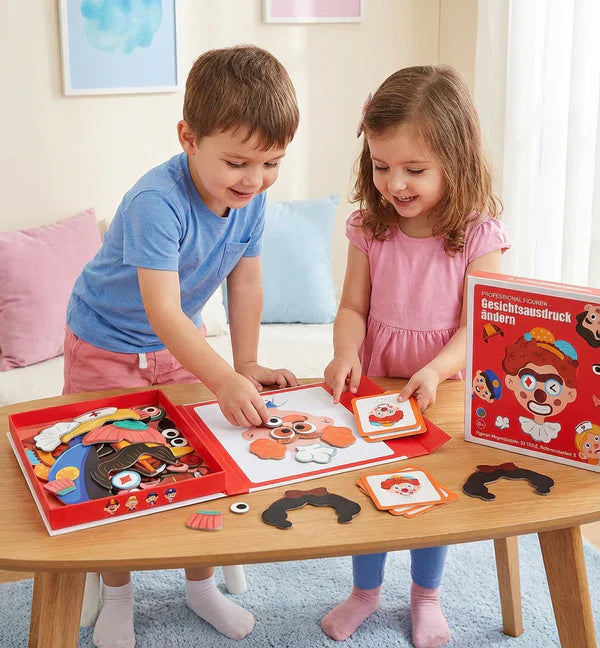 Lernpuzzle für Kinder zur Entwicklung von Gesichtsausdrücken
