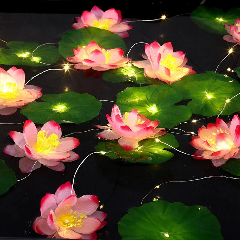 Elegante LED-Blütenlichterkette | Flexibel einsetzbar | Für Garten und Feste