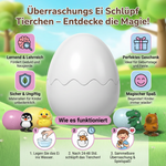 Spielzeug Überraschungsei mit schlüpfenden Tierchen für Kinder