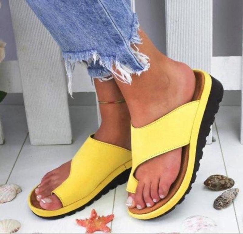 Orthopädische Damensandalen mit Zehenkorrektur
