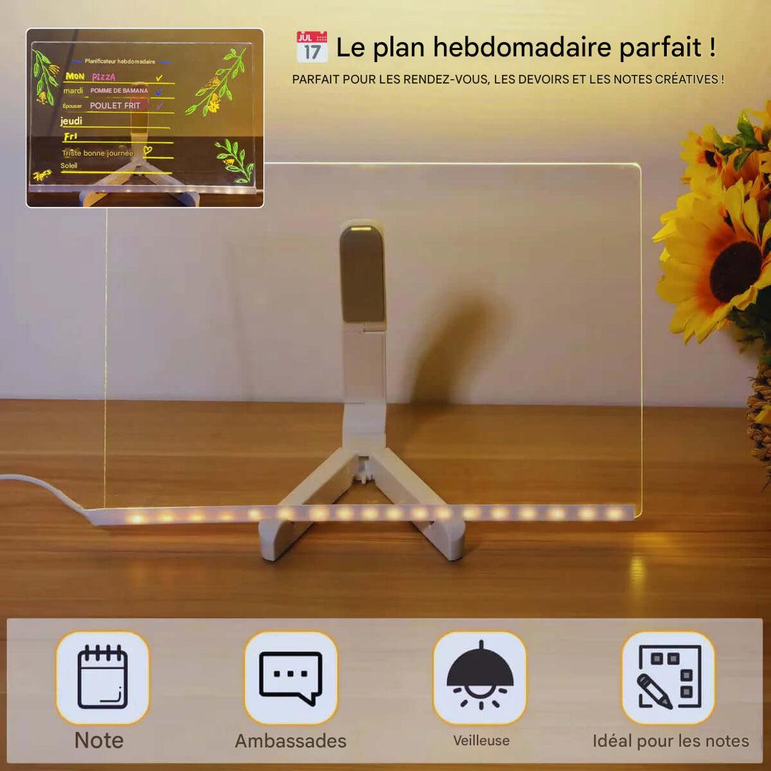 LED Zeichenbrett – Wiederverwendbare Schreibtafel mit Lichtstift