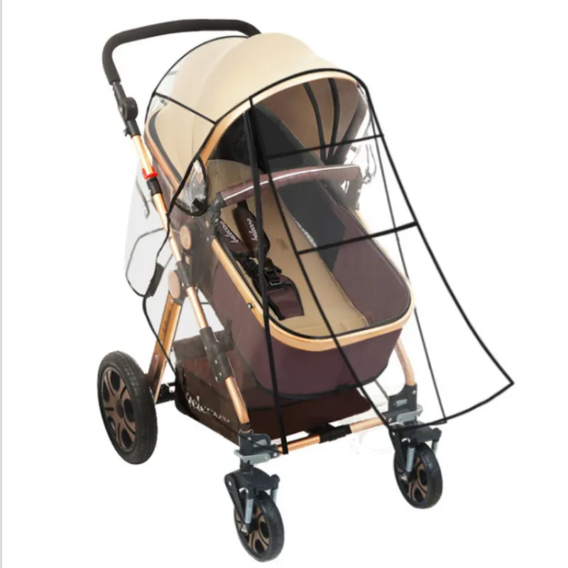 Wetterschutzhaube für Buggy – Transparenter Regenschutz für Kinderwagen