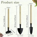 PflanzenHeld Mini Garden Tool Set | 3-piece Set | Ergonomic Trowel & Rake | Robust and Durable