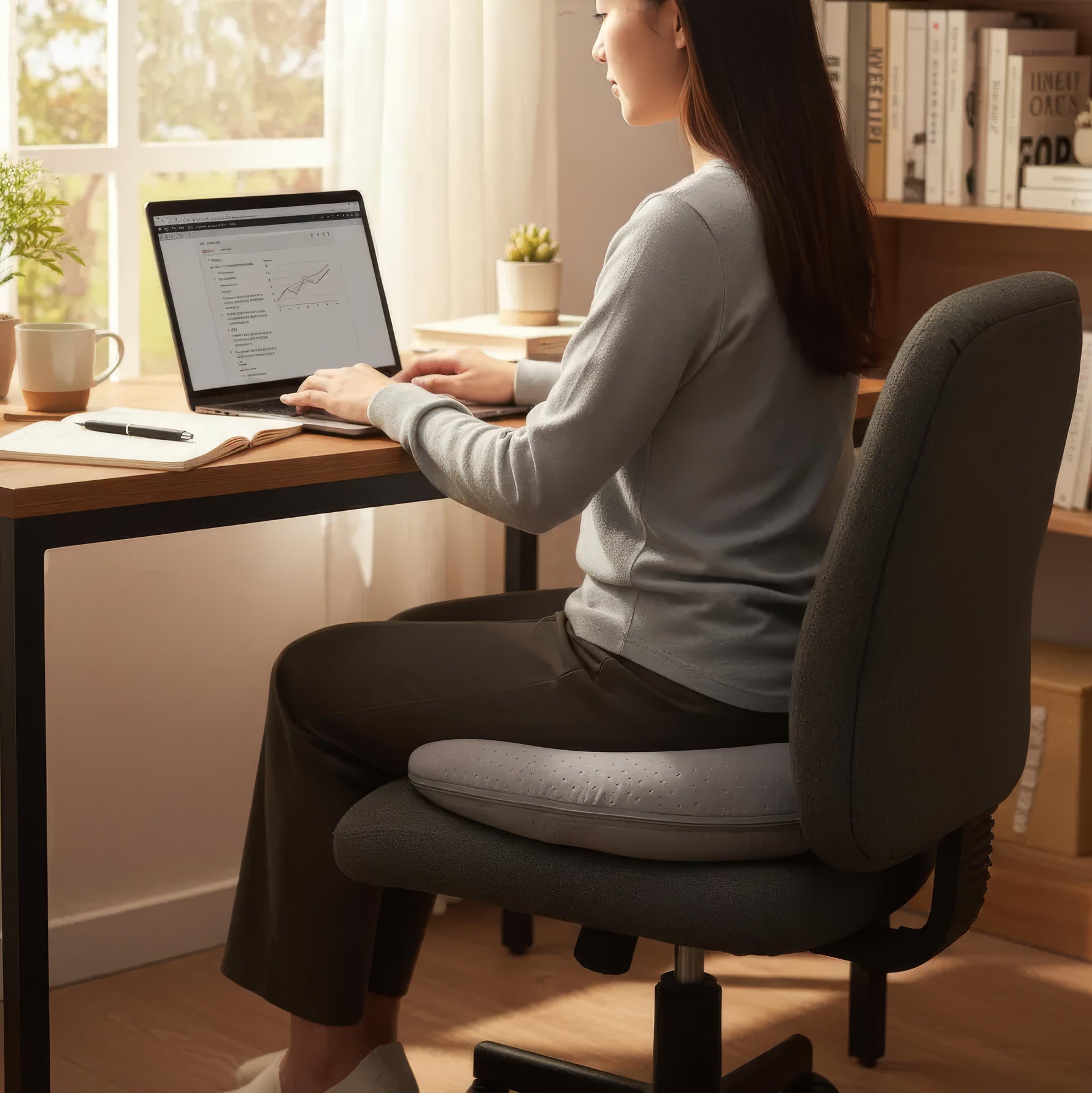 Ergonomisches Sitzkissen – Atmungsaktiv für optimalen Komfort