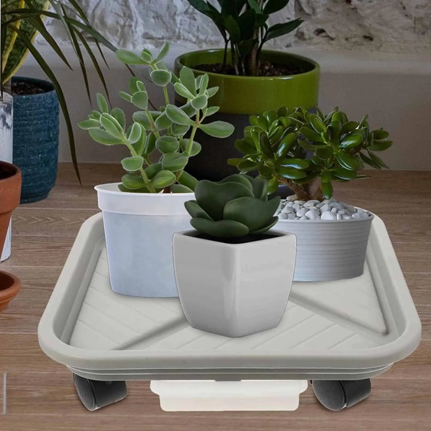 SmartMove Plant Trolley with Drip Tray | Mobile Plant Stand for Indoor and Outdoor Use