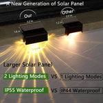 SOLARLUX Treppenlichter für Außenbereiche | 2 Lichtmodi | IP55 Wetterfest | 6er Set
