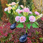 Sonnenblüte Gartenlampe Hibiskus | LED Blumenleuchte | 62 cm hoch