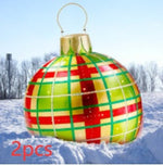 Aufblasbarer Weihnachtsball für den Außenbereich 60 cm – Wetterfeste PVC-Dekoration