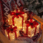 Leuchtende Geschenkboxen – Set mit 3 LED-Weihnachtsgeschenken für drinnen und draußen
