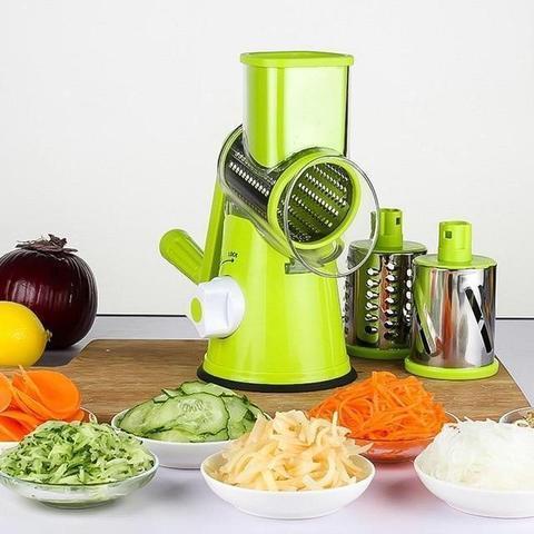 Schneller Gemüse-Schneider mit 3 Edelstahl-Einsätzen