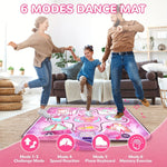 Rosa Tanzmatte für Kinder mit Punktesystem und rhythmischem Spiel – Ohne TV