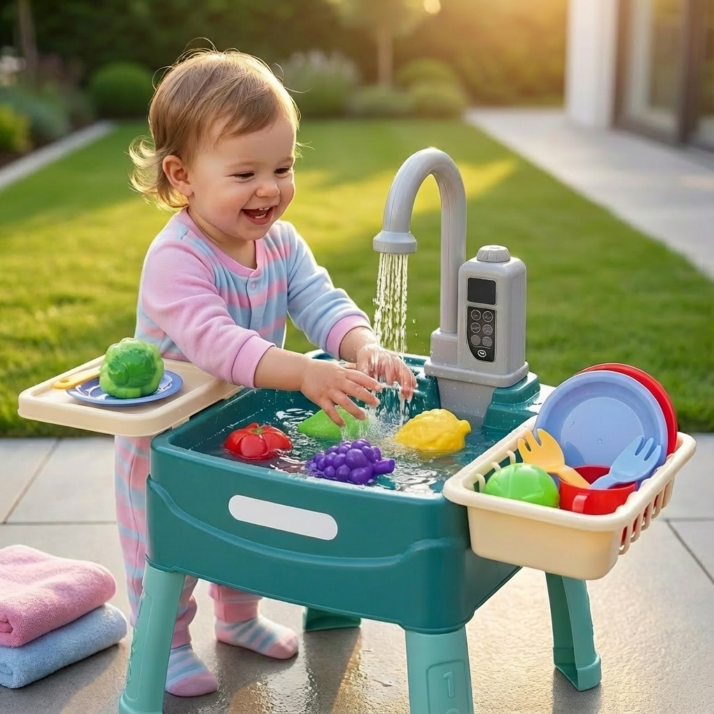 Spielküche mit Wasserhahn und magischen Funktionen