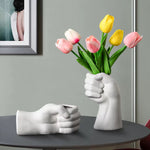 Künstlerische Handgesten Keramik Blumenvase