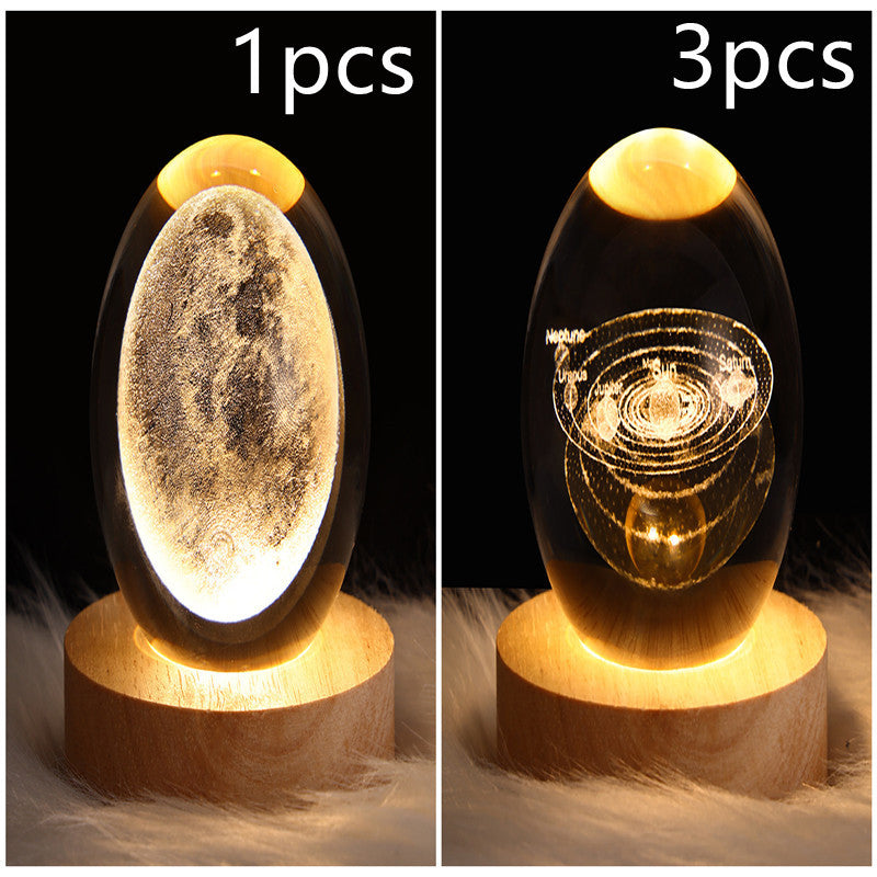 3D Kristalllicht mit LED für eine entspannte Atmosphäre