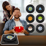 Retro Record Coasters – Stylish Table Accents for Music Fans (6 Pieces)