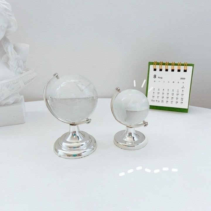 Miniatur-Erde Globus aus klarem Glas – Transparent