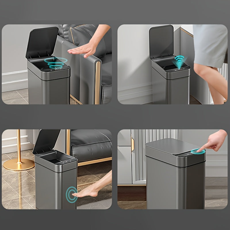 Set mit 2 intelligenten Sensor-Mülleimern – berührungslos und kompakt (schwarz)