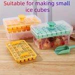 EisGenie Ice Cube Tray with Lid and Container | 68 Cubes | Press Mechanism | BPA-Free