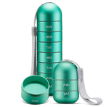 Wasserdichter Aluminium Pillenorganisator mit 7 Fächern – MediSafe Wochenbox
