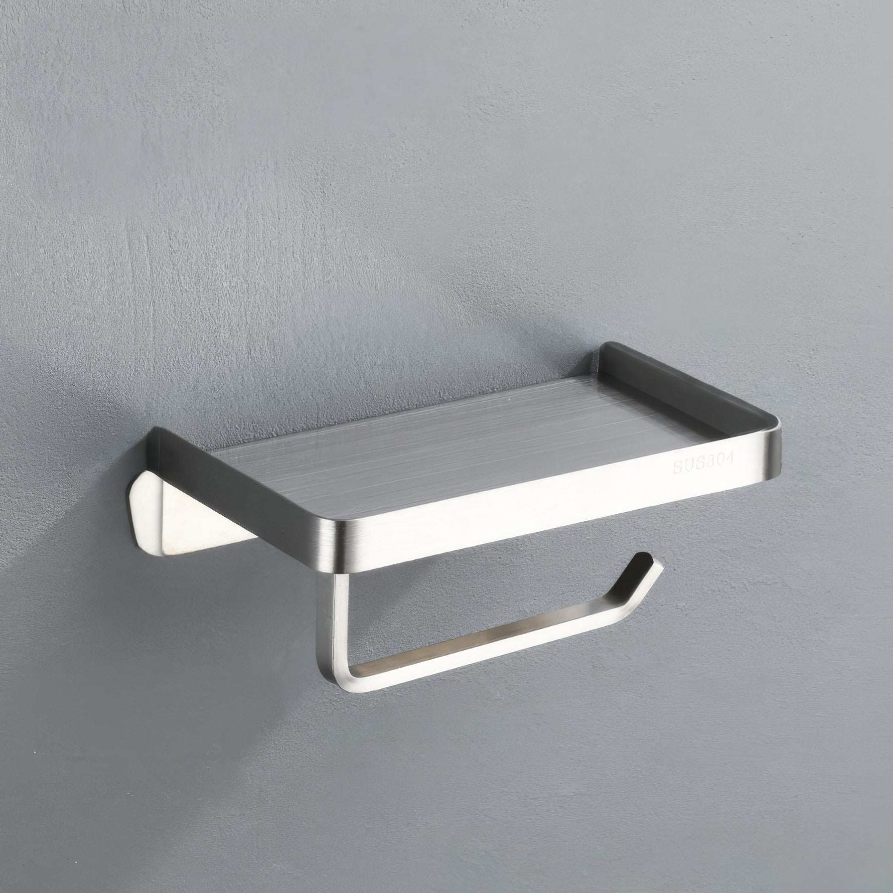 Eleganter Badezimmer-Rollenhalter mit praktischer Ablage