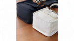 UrbanEase Canvas Umhängetasche – Weiße Schultertasche mit Magnetverschluss und verstellbarem Gurt