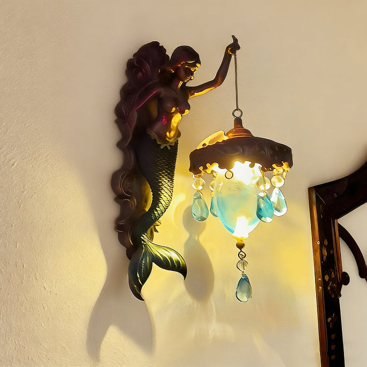 Elegante Wandlampe mit Meerjungfrauendesign