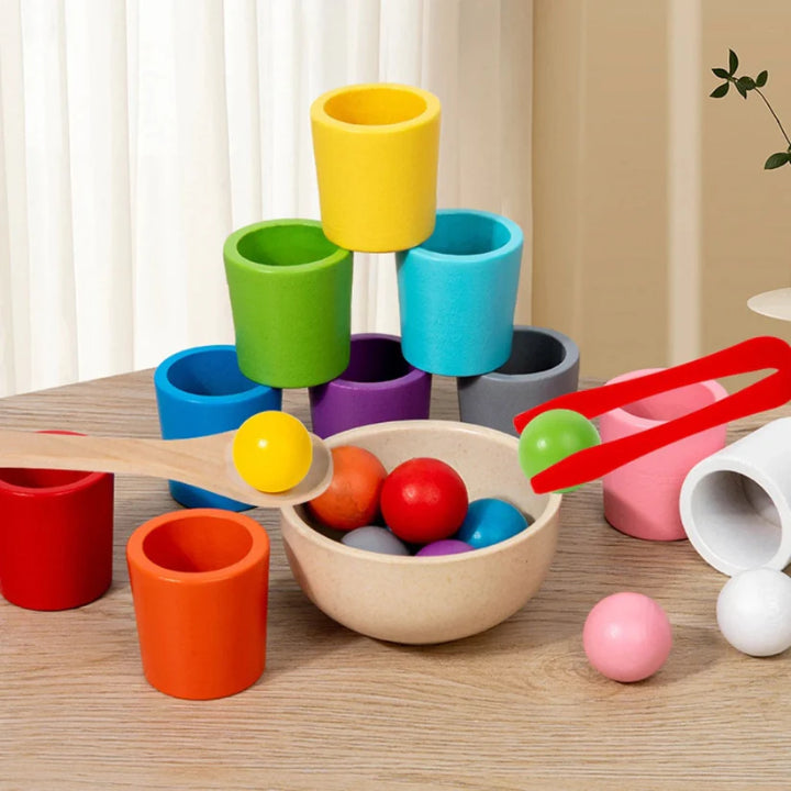 Entspannendes Holzfarbenspielset für Kinder