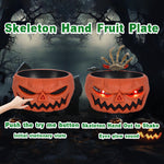 Spooky Snackschale – Kürbis mit Skelettarm und Bewegungssensor