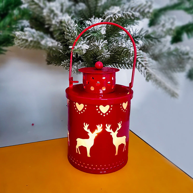 Elektronische Weihnachtskerze mit flackerndem LED-Licht – Dekorativer Eisenständer für drinnen