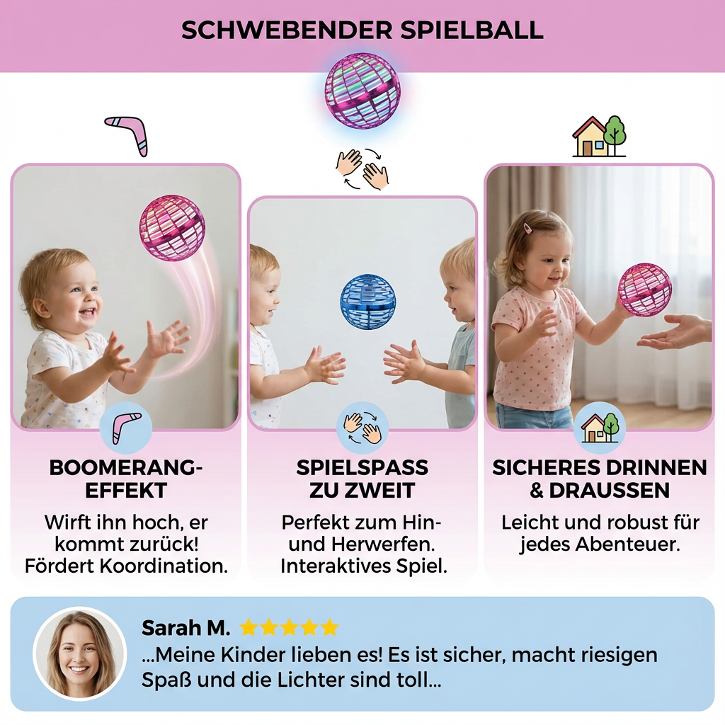 Schwebender Ball für interaktives Spielen