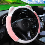 Cozy Steering Wheel Cover with Playful Ear Design