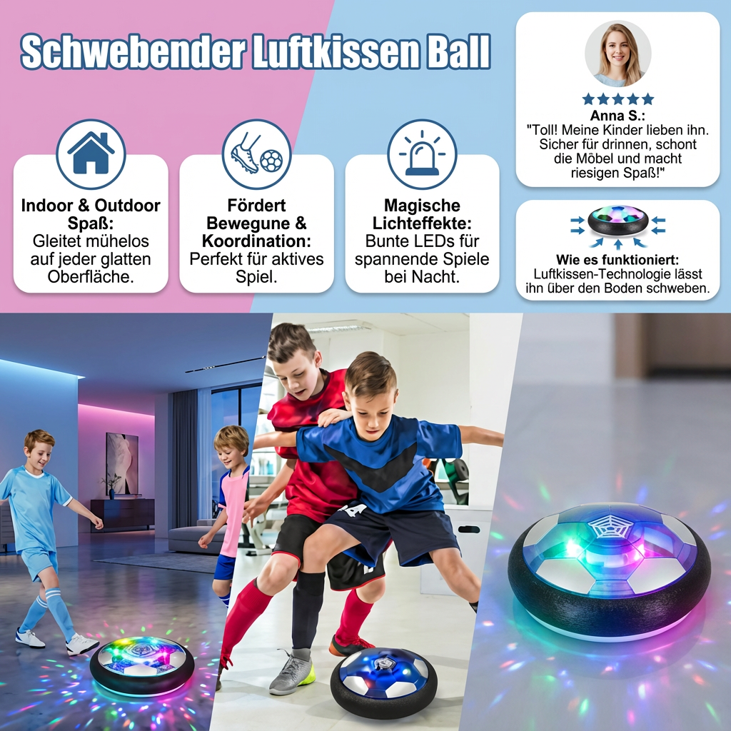 Schwebender Luftball mit Kissen