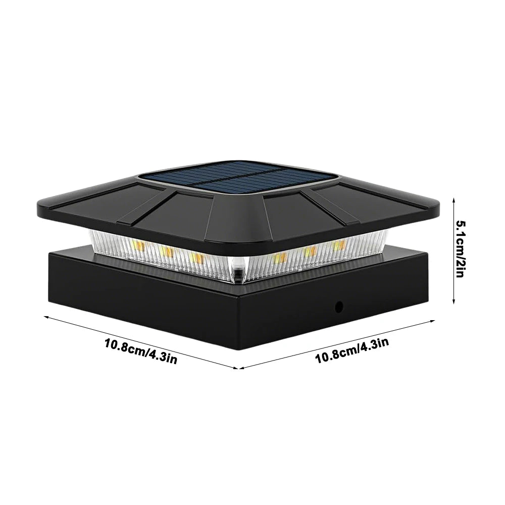 SOLARLUX Gartenpfostenleuchte 4x4 | Wasserdicht IP65 | 3 Lichtmodi