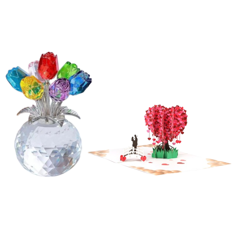 Ewige Eleganz - Strahlende Kristallblume für Ihr Zuhause