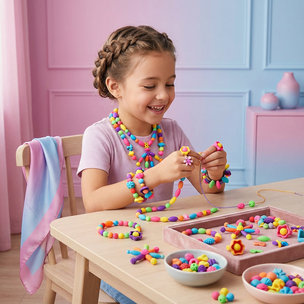 Kinderspielsteine aus Schmuckmaterial