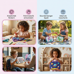 Bastel- und Malset für Kinder mit Stiften und Taschen