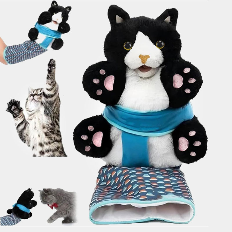 Katzenspielhandschuh mit Kuscheltier – Sicheres Spielvergnügen