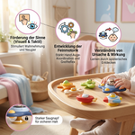 Rotierendes Lernspielzeug mit Saugnäpfen – Montessori inspiriert