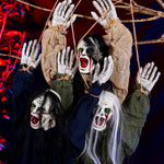 Gruselige Halloween-Deko – Schwebender Geist mit Blutflecken