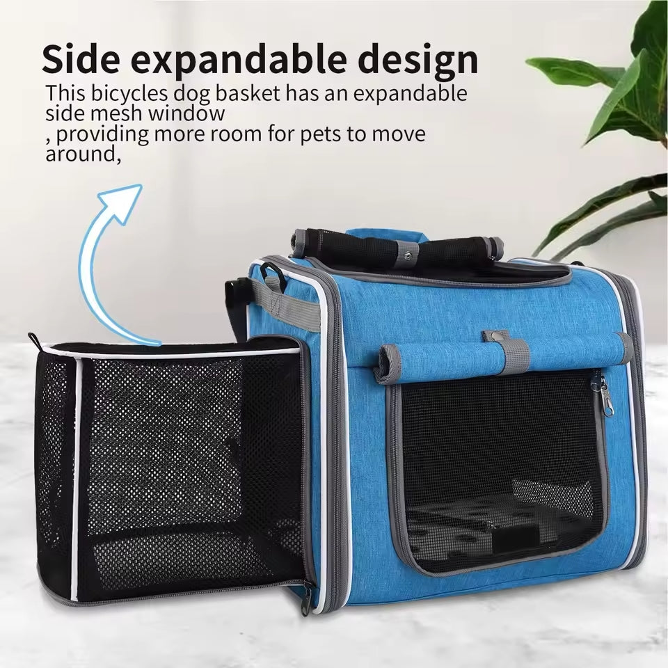 Expandable Pet Basket for Bikes – Comfortable and Safe for Small Companions