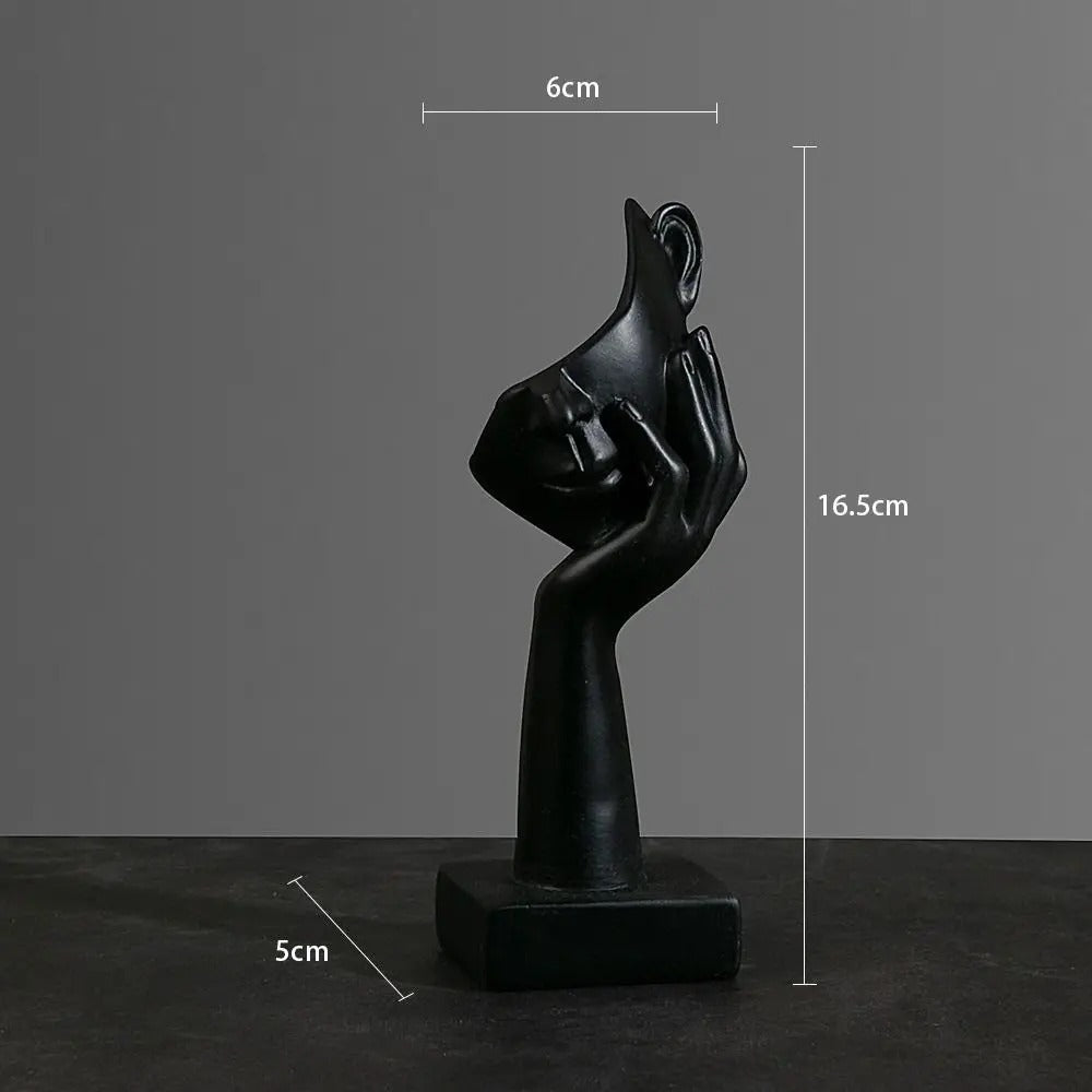 Moderne Gesichts-Skulptur aus hochwertigem Harz